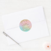 Druppelende Roze Gouden Glitter Suiker Scrub Label (Envelop)