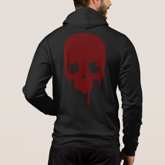  druppelende schedel hoodie (Achterkant)
