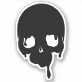 druppelende schedel sticker (Voorkant)