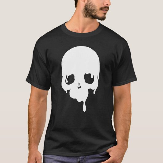  druppelende schedel t-shirt (Voorkant)