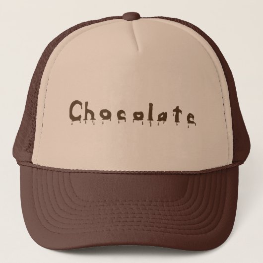 Druppelende Smeltende Chocolade Woord Petten (Voorkant)