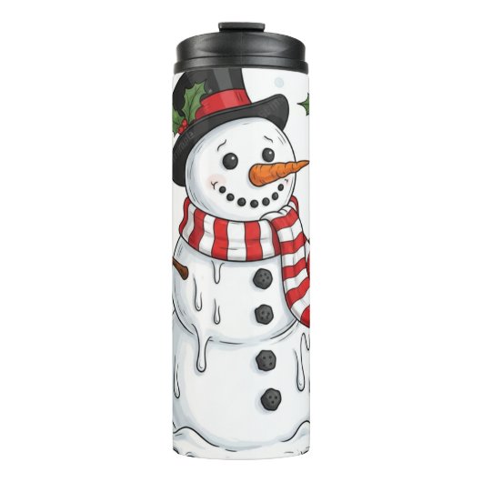 Druppelende Sneeuwman Delight Thermosbeker (Voorkant)