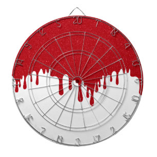 Druppelende Tomaat Rood & Wit Dartbord