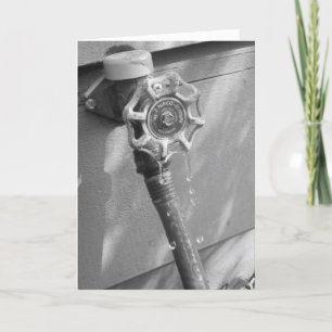 "Druppelende Tuinslang" Verjaardagskaart Kaart