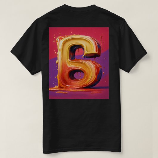 Druppelende typografie Graffiti T-shirt Design (Design achterkant)
