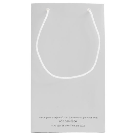 Druppelende verf Abstract Naadloos zwart en grijs Klein Cadeauzakje (Achterkant)