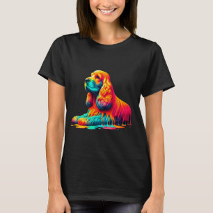 Druppelende verf Art English Cocker Spaniel Spanie T-shirt