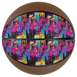 Druppelende verf Graffiti Basketbal