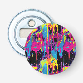 Druppelende verf Graffiti Button Flesopener