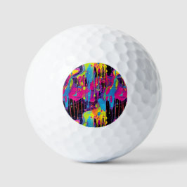 Druppelende verf Graffiti Golfballen