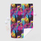Druppelende verf Graffiti Golfhanddoek (Insitu)