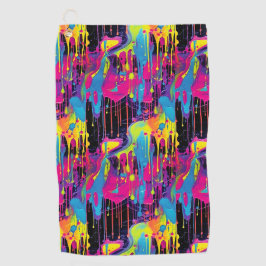 Druppelende verf Graffiti Golfhanddoek