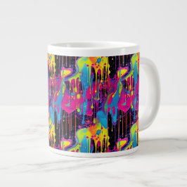 Druppelende verf Graffiti Grote Koffiekop