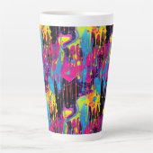 Druppelende verf Graffiti Latte Mok (Voorkant)