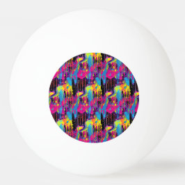 Druppelende verf Graffiti Pingpongbal
