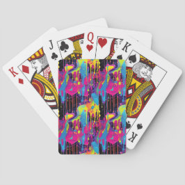 Druppelende verf Graffiti Pokerkaarten