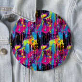 Druppelende verf Graffiti Ronde Button 6,0 Cm (In situ)