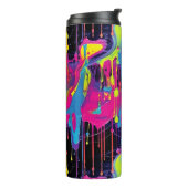 Druppelende verf Graffiti Thermosbeker (Gedraaid links)