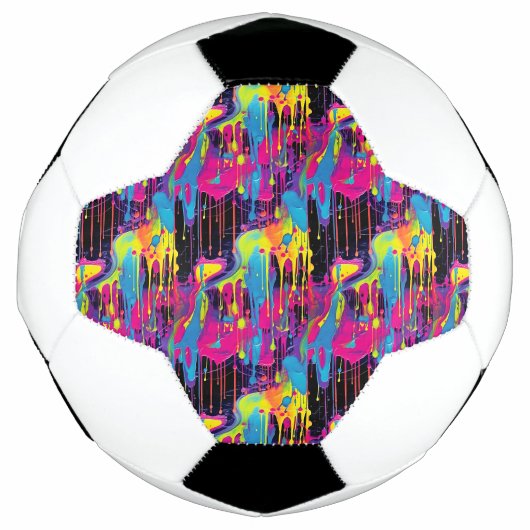 Druppelende verf Graffiti Voetbal (Voorkant)