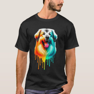 Druppelende verf kunst Anatolische herdershond T-shirt
