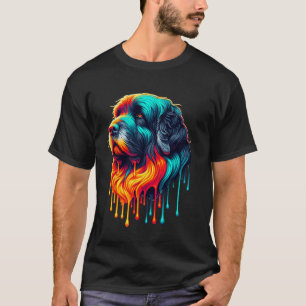 Druppelende verf kunst Bouvier Des Flandres T-shirt