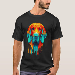 Druppelende verf kunst Bracco Italiano Italiaanse T-shirt