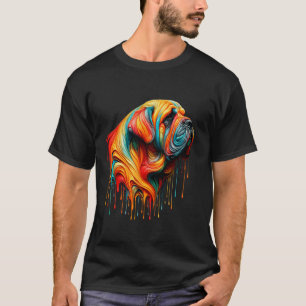 Druppelende verf kunst Bullmastiff Bullmastiffs T-shirt