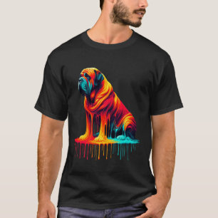 Druppelende verf kunst Bullmastiff Bullmastiffs T-shirt
