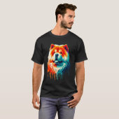 Druppelende verf kunst Chow Chow T-shirt (Voorkant volledig)
