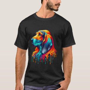 Druppelende verf kunst Coonhound Coon hond T-shirt