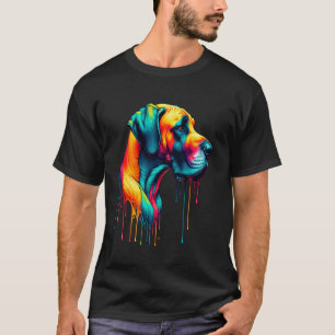 Druppelende verf kunst Dog Duitse Staander Duitse T-shirt