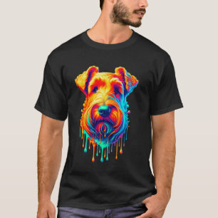 Druppelende verf kunst Ierse Terrier T-shirt