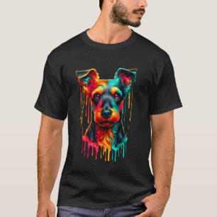 Druppelende verf kunst Manchester Terrier T-shirt