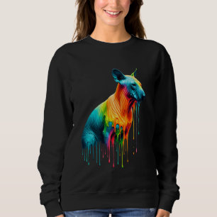 Druppelende verf kunst Peruaanse naakte hond Trui