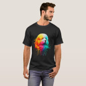 Druppelende verf kunst Puli hond T-shirt (Voorkant volledig)