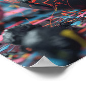 Druppelende verf Paaseieren Poster (Hoek)