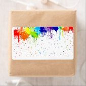 DRUPPELENDE VERF VERZENDLABELS ETIKET (Insitu)