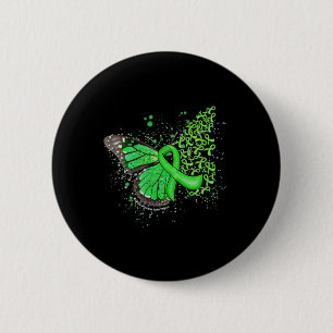 Druppelende vlinder groen lint nierziekte AWA Ronde Button 5,7 Cm