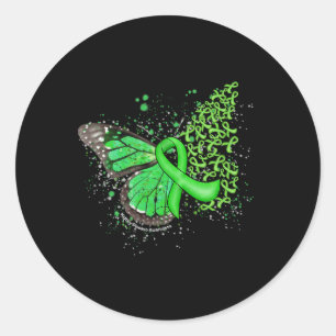 Druppelende vlinder groen lint nierziekte AWA Ronde Sticker