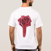 Druppelende Vloeibare Rode Roos Concept Kunstillus T-shirt (Achterkant)