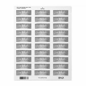 druppelende zilveren glitter | Shiny Sparkle Addre Etiket (Full Sheet)