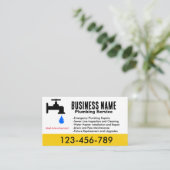 Druppelkraan loodgietersdienst Visitekaartje (Staand voorkant)