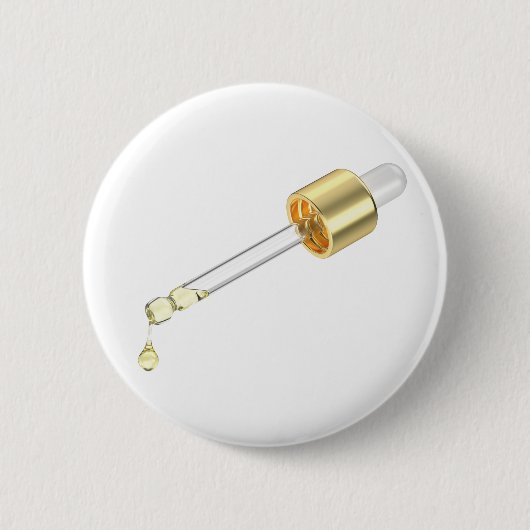 Druppelpipet met geel serum ronde button 5,7 cm (Voorkant)