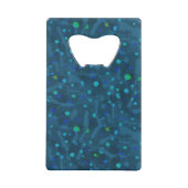 druppels en vlekken. creditkaart flessenopener (Achterkant)