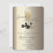 Druppels Glas Zwart Rozen Champagne Brunch & Bubbl Kaart (Voorkant)