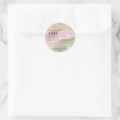 Druppels glinsteren holografisch script body butte ronde sticker (Tas)