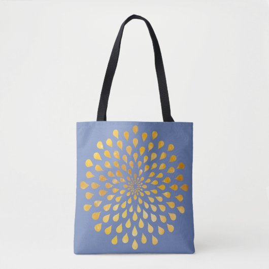 Druppels Gold Sparkles Mandala Over Print Bag Tote Bag (Voorkant)