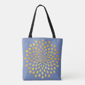 Druppels Gold Sparkles Mandala Over Print Bag Tote Bag (Achterkant)