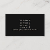 Druppels gouden pianist muziek visitekaartje (Achterkant)