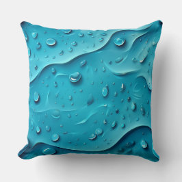 Druppels in het patroon van de oceaan kussen